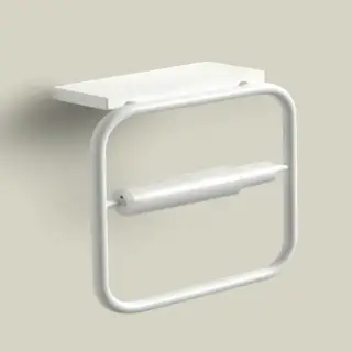 Bertocci Mettitutto Бумагодержатель с белой полкой, цвет белый матовый 113 8703 0200