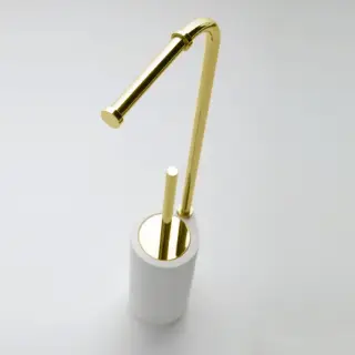 Bertocci Goccia Напольная стойка с ершиком и бумагодерж. 15,7хd10хh65 см, цвет золото 104 8120 5000