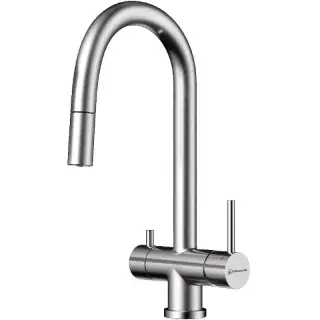 Omoikiri Akita-S-BN Смеситель для кухни с гибким изливом и возм. подкл. фильтр, нерж. сталь 4994302