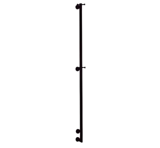 Margaroli Arcobaleno 616 Полотенцесушитель электрический 169h (152,6), нижнее, цвет: matt black 616NOB-1650