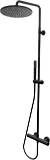 Bossini Душевая стойка: смеситель, ручной и верхний душ, 1 вид струи, шланг, цвет: mat black L10092.073