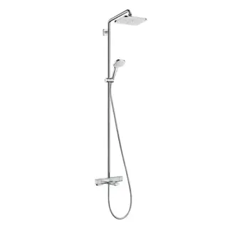 Hansgrohe Croma E Душевая стойка: термостат, излив, верхний душ 28x17 см, ручной душ, цвет: хром 27687000