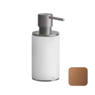 Gessi 316 Accessories Дозатор для мыла настольный, с белой колбой, цвет: Copper Brushed PVD 54737#708