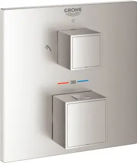 Grohe Grohtherm Cube Термостатический смеситель для душа встраиваемый, внеш. часть, цвет: суперсталь 24154DC0