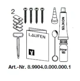 Laufen Universal Монтажный комплект для крепления встр. раковин снизу 8.9904.0.000.000.1