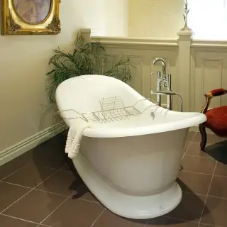 Victoria + Albert Marlborough Ванна, 190,1х87 см, quarrycast, цвет: белый MAR-N-SW-OF + MAR-B-SW