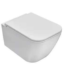 Globo Genesis Унитаз подвесной безободковый, с креплением, 36х50 см, цвет: белый глянцевый GNS03BI