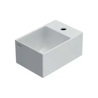 Globo T-Edge Раковина чаша 30x20x14h см без перелива и д/к, с 1 отв. под смес. и креп, цвет: белый B6R30BI