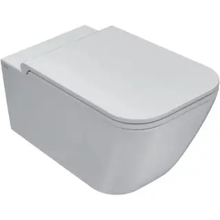 Globo Stone Унитаз подвесной безободковый, с креплением, 36х56 см, цвет: белый глянцевый STS06BI