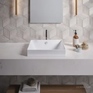 Catalano Zero Раковина встраиваемая сверху 50x37 см, с переливом, покр Cataglaze, цвет: белый глянц. 0124500001