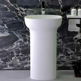 Knief Prime Раковина напольная 53х35х90h cм, K-Stone, с выходом в пол, цвет: белый матовый 0600-012-01