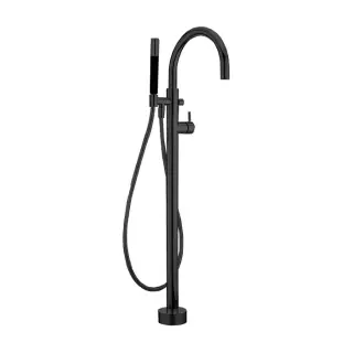 Cisal Slim Смеситель для ванны напольный, однорычажный, с ручным душем, цвет: Night Black SM01420040