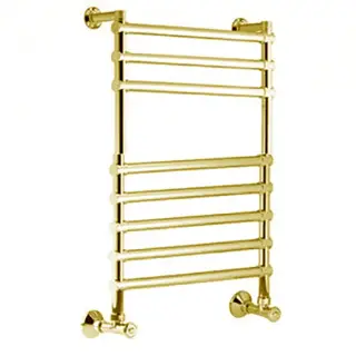 Margaroli Sole 464/8 Полотенцесушитель водяной для ГВС 53,5х76h (int 47), нижнее, цвет: brushed gold 4644708BGO