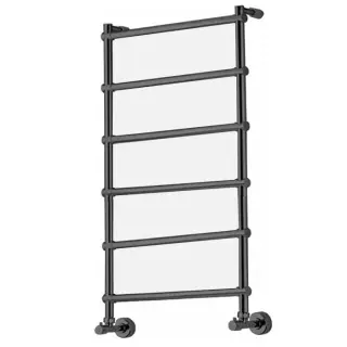 Margaroli Sole 442 Полотенцесушитель водяной для ГВС 53,5х108h (int 47), нижнее, цвет: matt black 4424706BMN