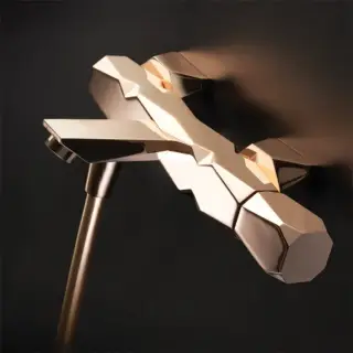 Maier Ikon Смеситель для ванны/душа, встраиваемый, цвет: шлифованное золото 74 012OR