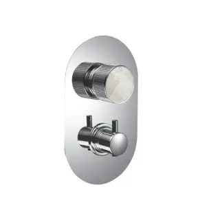 Maier Bespoke Смеситель для душа, терм., на 3 вых., цвет: хром/mother of pearl white 82 603 CR R PB