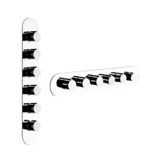 Gessi Anello Термостат для душа встраиваемый на 5 потребителей, внешняя часть, цвет: chrome 43070#031