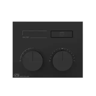Gessi Hi-Fi Термостат для душа встраиваемый, запорный вентиль, внешняя часть, цвет: black metal PVD 63002#706