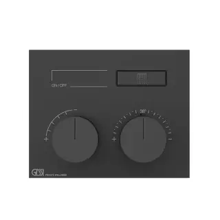 Gessi Hi-Fi Термостат для душа встраиваемый, запорный вентиль, внешняя часть, цвет: matte black 63002#299