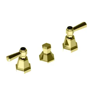 Stella Eccelsa Leve Смеситель для биде, на 3 отверстия, без излива, цвет: золото 24К EL 00200 AU00
