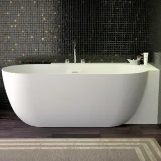 Knief Lotus Ванна из K-Stone отдельностоящая 190х95 см, щелевой перелив, цвет: белый матовый 0600-613-L-01