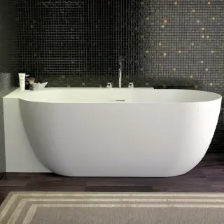 Knief Lotus Ванна из K-Stone отдельностоящая 190х95 см, щелевой перелив, цвет: белый матовый 0600-613-R-01