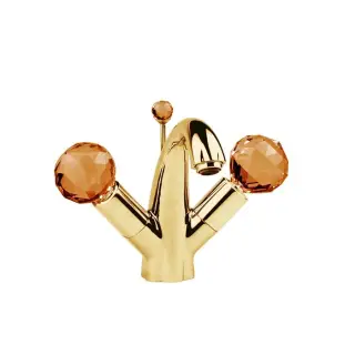 Jorger Florale Crystal Смеситель для раковины, цвет: золото/amber 600.10.300.020-16