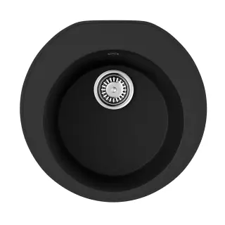 Omoikiri Miya 50-R-BL Кухонная мойка Tetogranit 50,5x49 см, цвет: черный 4993502