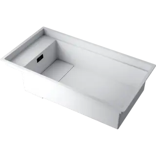 Omoikiri Kinaru Pro 86-U/I-WH Кухонная мойка Artceramic 86x46 см, цвет: белый 4997026