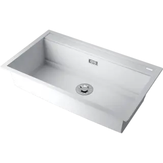 Omoikiri Kitagawa 86-LB-WH Кухонная мойка Artceramic 86x51 см, цвет: белый 4993795