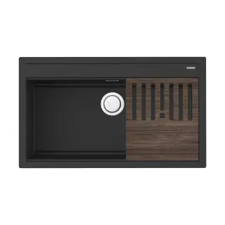 Omoikiri Kitagawa 86-LB-GB Кухонная мойка Artceramic 86x51 см, цвет: графит 4993794