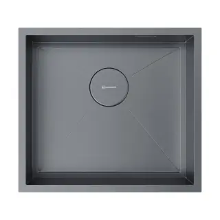 Omoikiri Kasen 49-16-INT-GM Кухонная мойка нерж. сталь 49x44 см, цвет: вороненая сталь 4997055