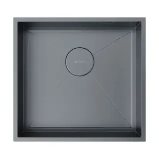 Omoikiri Kasen 48-26-INT-GM Кухонная мойка нерж. сталь 48x45 см, цвет: вороненая сталь 4997058