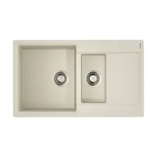 Omoikiri Daisen 86-2-PA Кухонная мойка Artgranit 86x51 см, цвет: пастила 4993473
