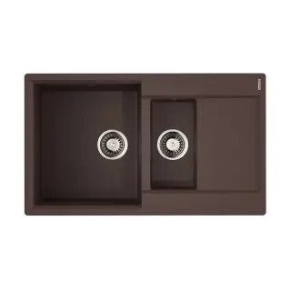 Omoikiri Daisen 86-2-DC Кухонная мойка Artgranit 86x51 см, цвет: темный шоколад 4993476
