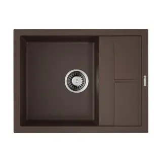 Omoikiri Sumi 65-DC Кухонная мойка Tetogranit 65x50 см, цвет: темный шоколад 4993674