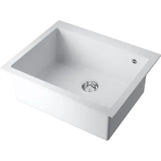 Omoikiri Bosen 61-WH Кухонная мойка Tetogranit 61x50 см, цвет: белый 4991212