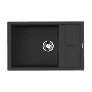 Omoikiri Sumi 78-LB-BL Кухонная мойка Tetogranit 78x50 см, цвет: черный 4993719