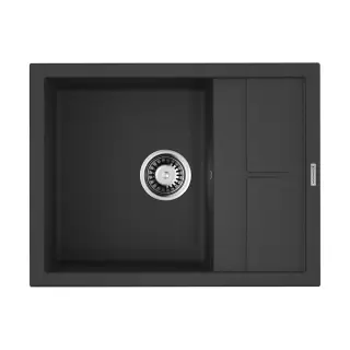Omoikiri Sumi 65-BL Кухонная мойка Tetogranit 65x50 см, цвет: черный 4993670