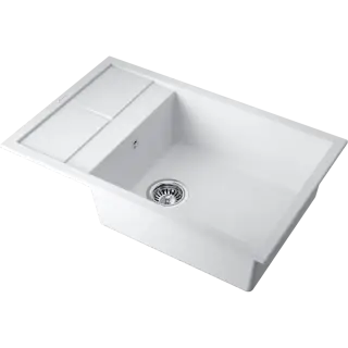 Omoikiri Sakaime 78-LB-WH Кухонная мойка Tetogranit 78x50 см, цвет: белый 4993903