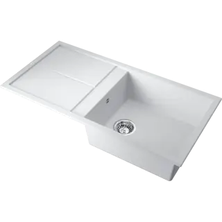 Omoikiri Sumi 100-WH Кухонная мойка Tetogranit 100x50 см, цвет: белый 4993657