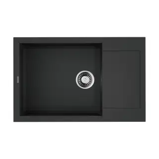 Omoikiri Sakaime 78-LB-BL Кухонная мойка Tetogranit 78x50 см, цвет: черный 4993900
