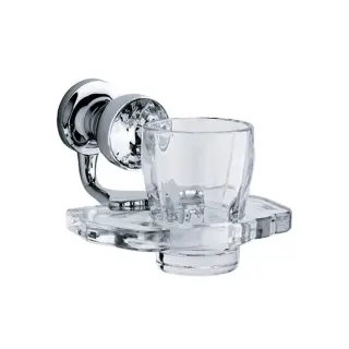 Jorger Palazzo Crystal Стакан с настенным держателем, цвет: хром 605.00.036.000