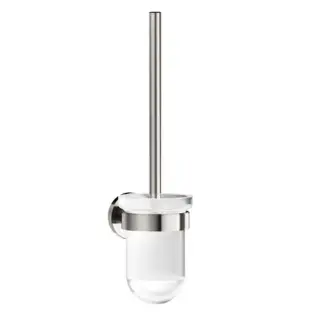 Jorger Exal Ершик для унитаза подвесной, со стеклянной колбой, цвет: платина 632.00.000.065