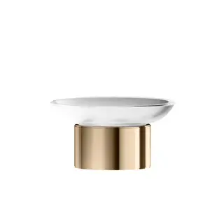 Jorger Exal Мыльница со стеклянной чашей, настольная, цвет: латунь 632.00.017.040