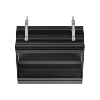 Gessi Binario Профиль линейный 46 cм, без подготовки под модули, цвет: matte black 61013#299