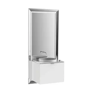 Emco Touch 600 classic Комплект мебели с выдвижным ящиком, цвет хром/белый ELS 9553 278 00