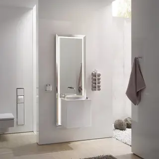 Emco Touch 450 pure Комплект мебели с системой освещения, умывальник мин.литье 45 см 9551 278 00