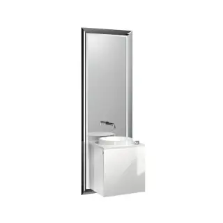 Emco Touch 450 pure Комплект мебели с дверцей левый, цвет черный/optiwhite 9551 293 01