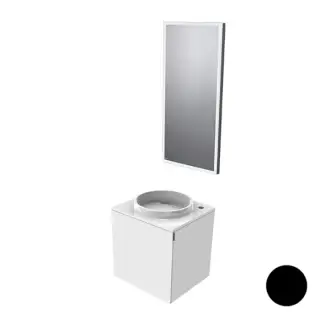 Emco Asis Комплект мебели, отверстие для смесителя справа, Ручка справа, 45 см, черный 9582 000 06